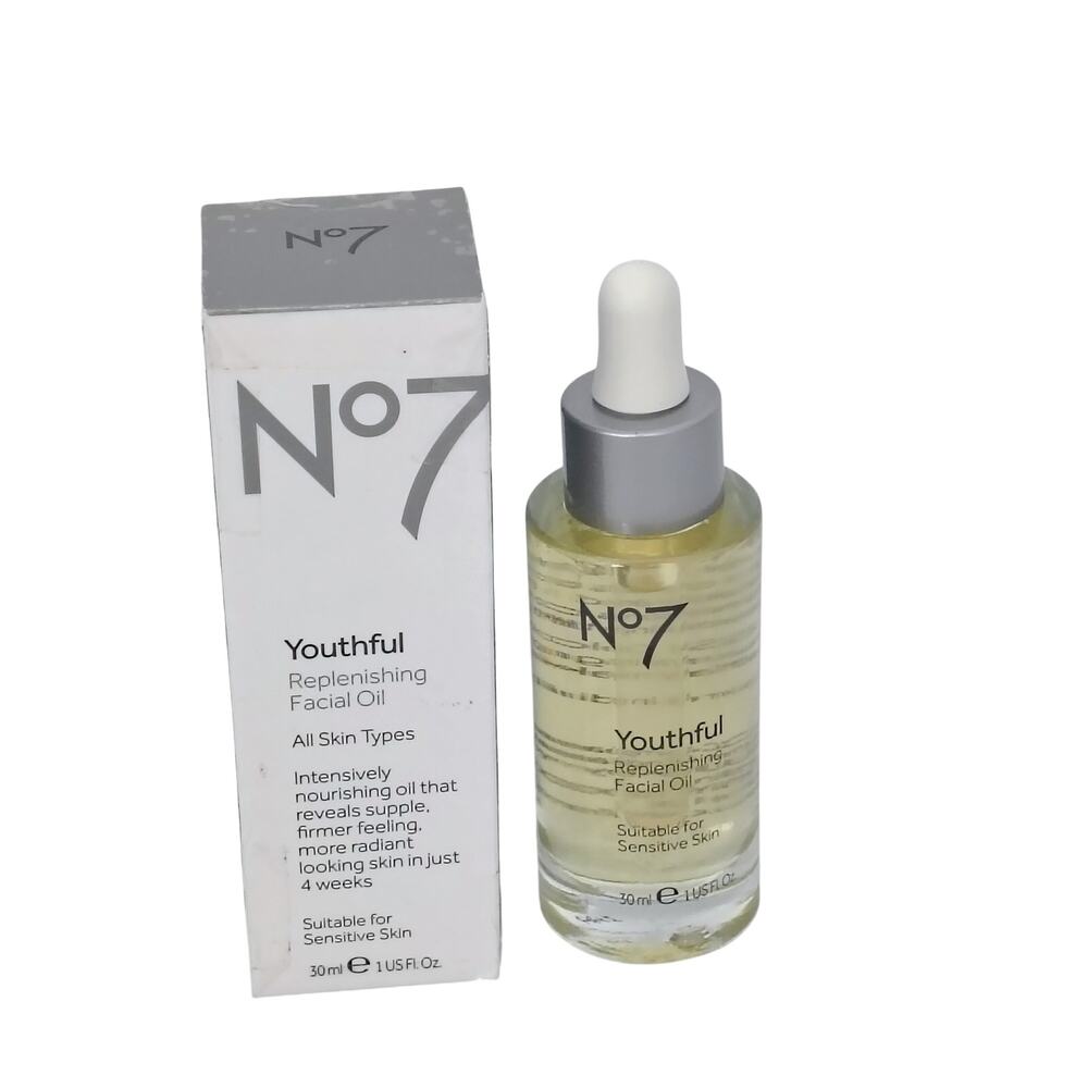No. 7 Youthful Replenishing Facial Oil 1 oz. NEW Nourishing All Skin Sensitive